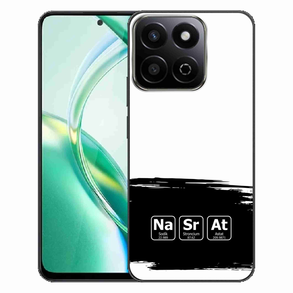 Gél borító mmCase a Honor 200 Smart 5G készülékhez - kémiai elemek fekete és fehér háttérrel