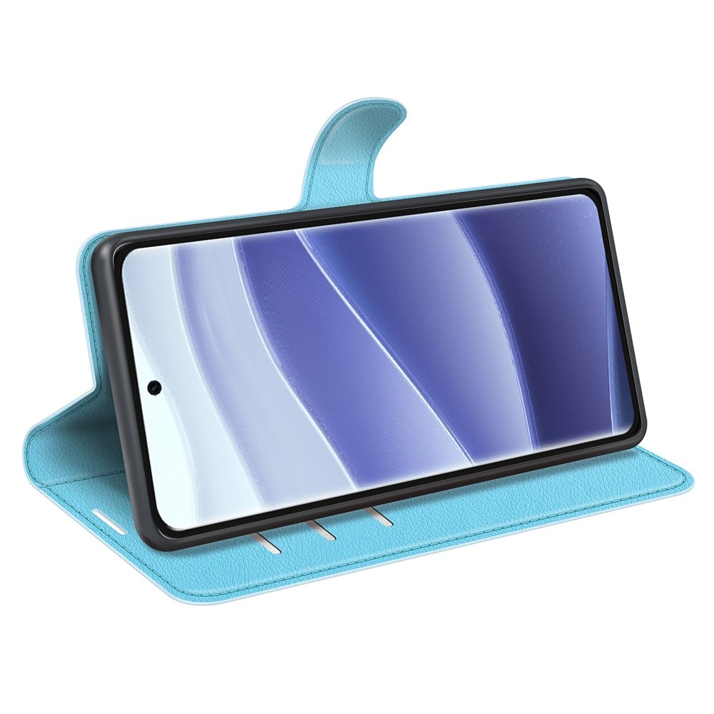 Litchi könyv tok Xiaomi Redmi Note 14 Pro 5G/Poco X7 5G - kék