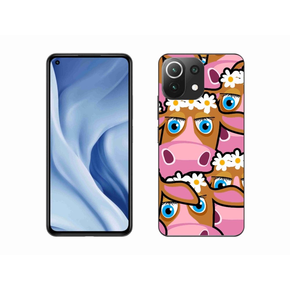 Gél borítás mmCase a Xiaomi 11 Lite 5G NE számára - karikatúrás tehenek