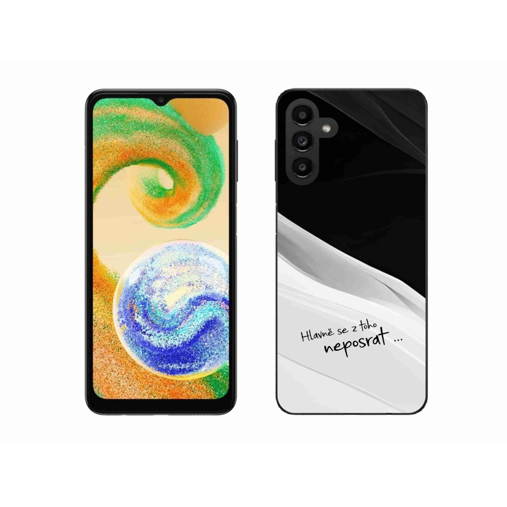 Gél borító mmCase Samsung Galaxy A04s (164.7x76.7x9.1mm) - vicces szöveg 13 fehér és fekete háttérrel