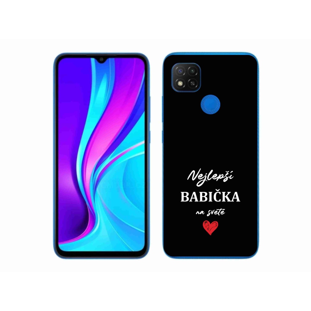Gél borító mmCase a Xiaomi Redmi 9C - a legjobb nagymama 1 fekete háttérrel