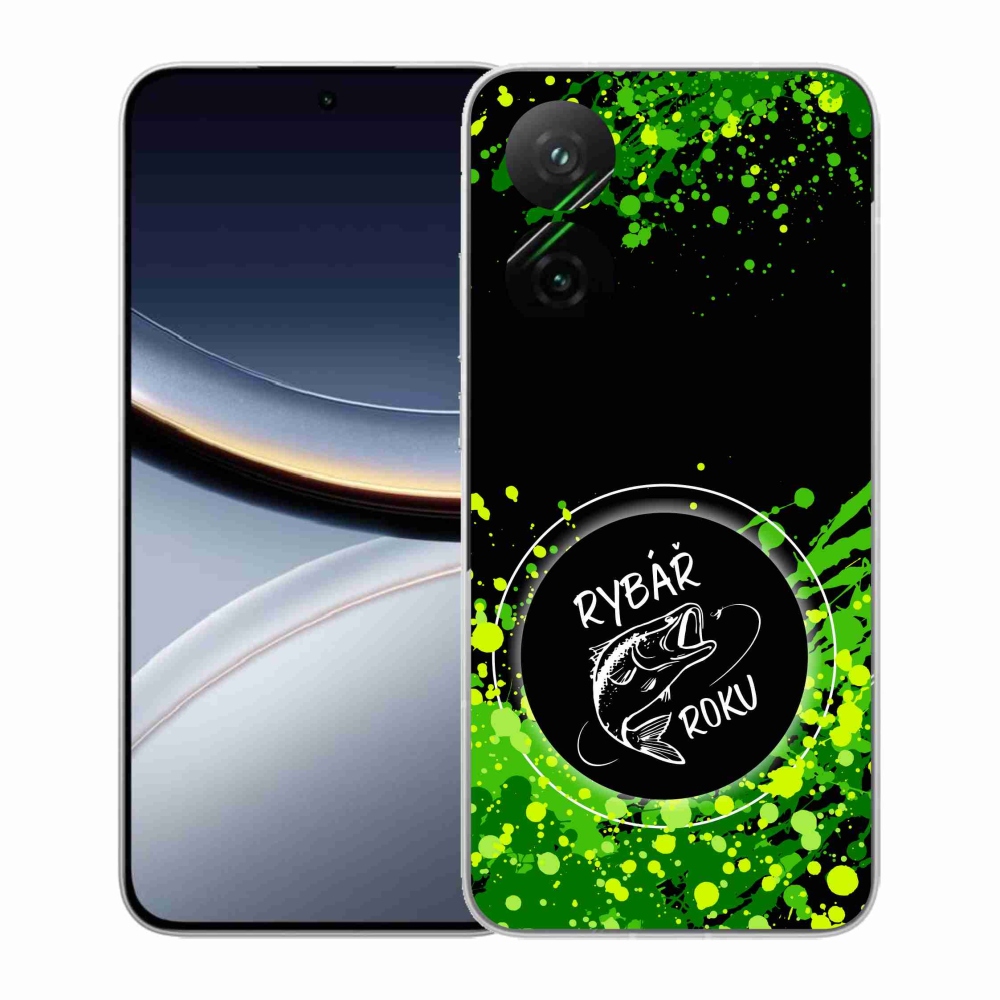 Gél borító mmCase a Xiaomi Poco F7 5G-hez - az év horgásza fekete háttérrel