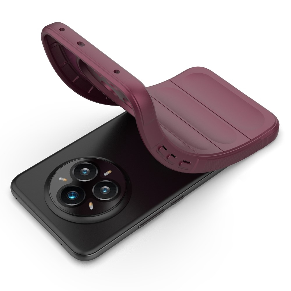 Rugg tartós zselés tok a Realme 14 Pro+ 5G készülékhez - bordó színben