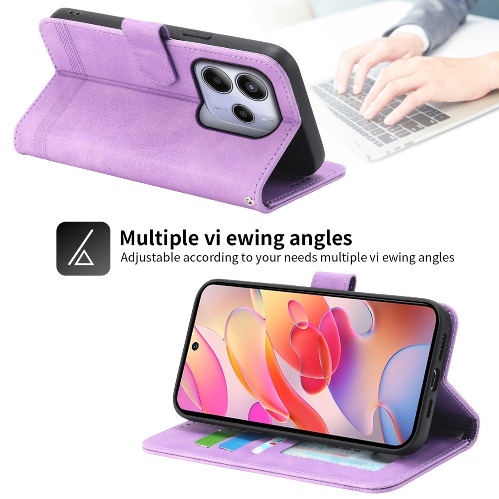 DIERFENG könyv tok a Xiaomi Redmi Note 14-hez - lila