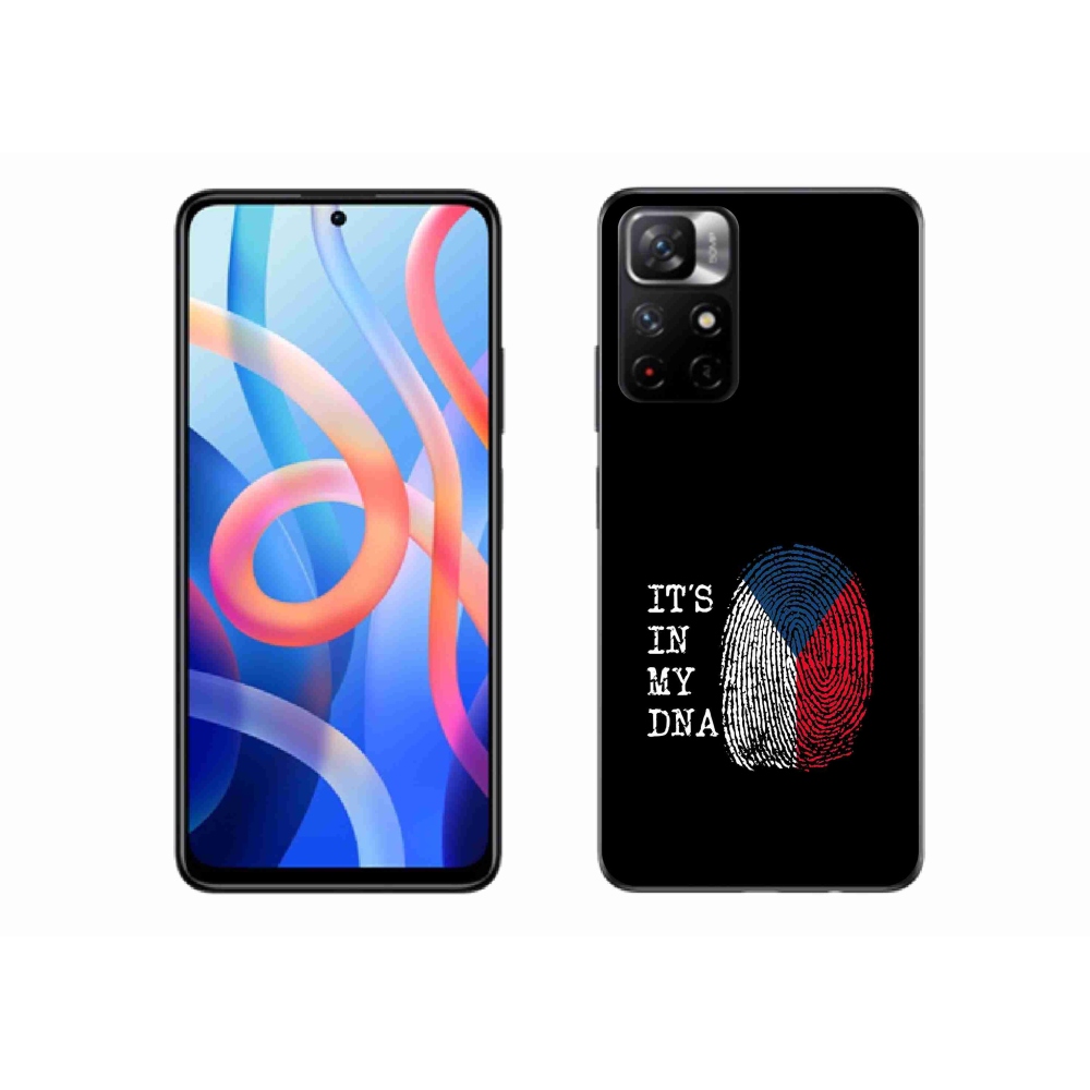 Gél borító mmCase a Xiaomi Redmi Note 11S 5G - zászlós ujjlenyomat fekete háttérrel