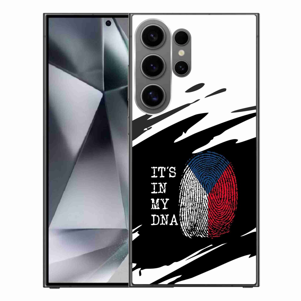 Gél borító mmCase Samsung Galaxy S24 Ultra - zászlós ujjlenyomat fekete és fehér háttérrel