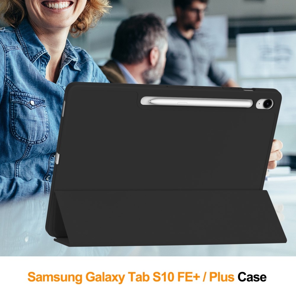 Cases okos záró tok Samsung Galaxy Tab S10 FE+ - fekete