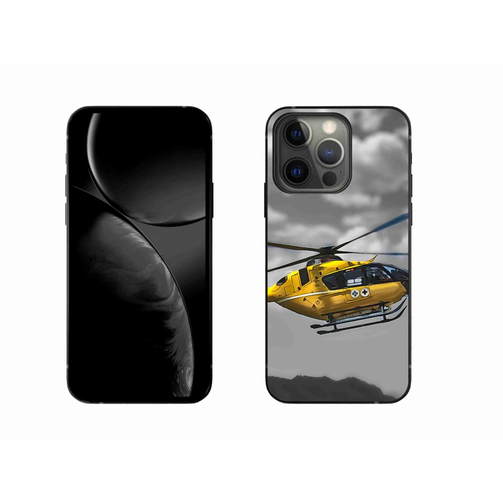 Zselés borítás mmCase iPhone 13 Pro 6.1 - sárga helikopterhez