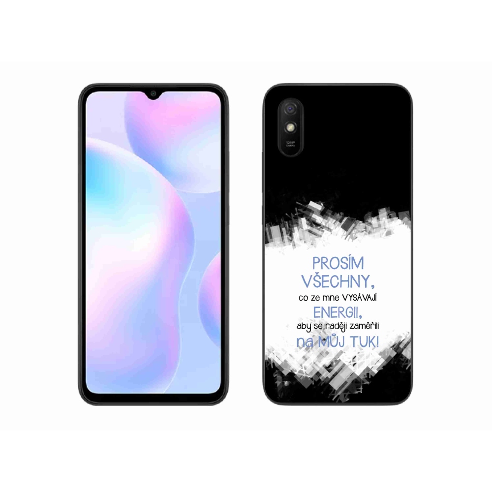 Gél borító mmCase a Xiaomi Redmi 9A - vicces szöveg 1 kék