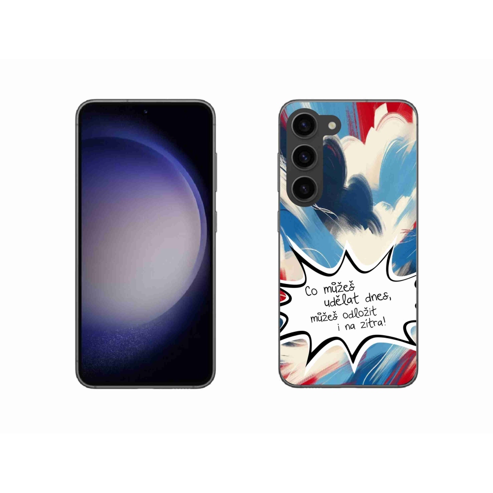 Gél borító mmCase Samsung Galaxy S23 5G - vicces szöveg 9 fehér háttér