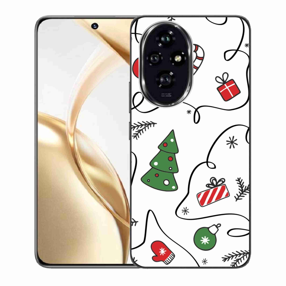 Zselés borító mmCase a Honor 200 5G készülékhez - karácsonyi motívumok