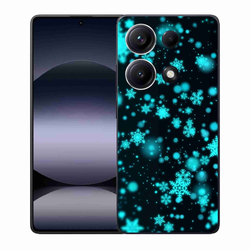 Gél borítás mmCase a Xiaomi Redmi Note 14S-hez - hópelyhek 1
