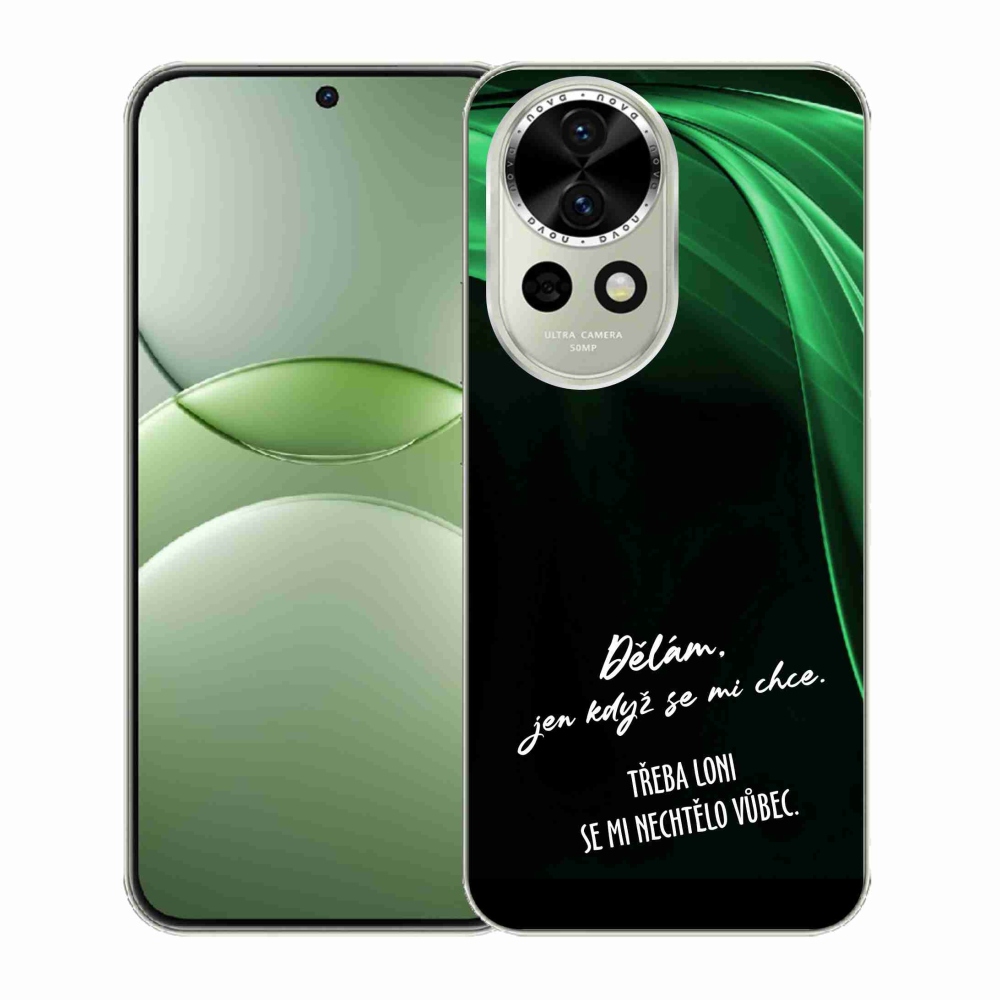 Gél borító mmCase a Huawei Nova 13 5G készülékhez - vicces szöveg 12 fekete háttér