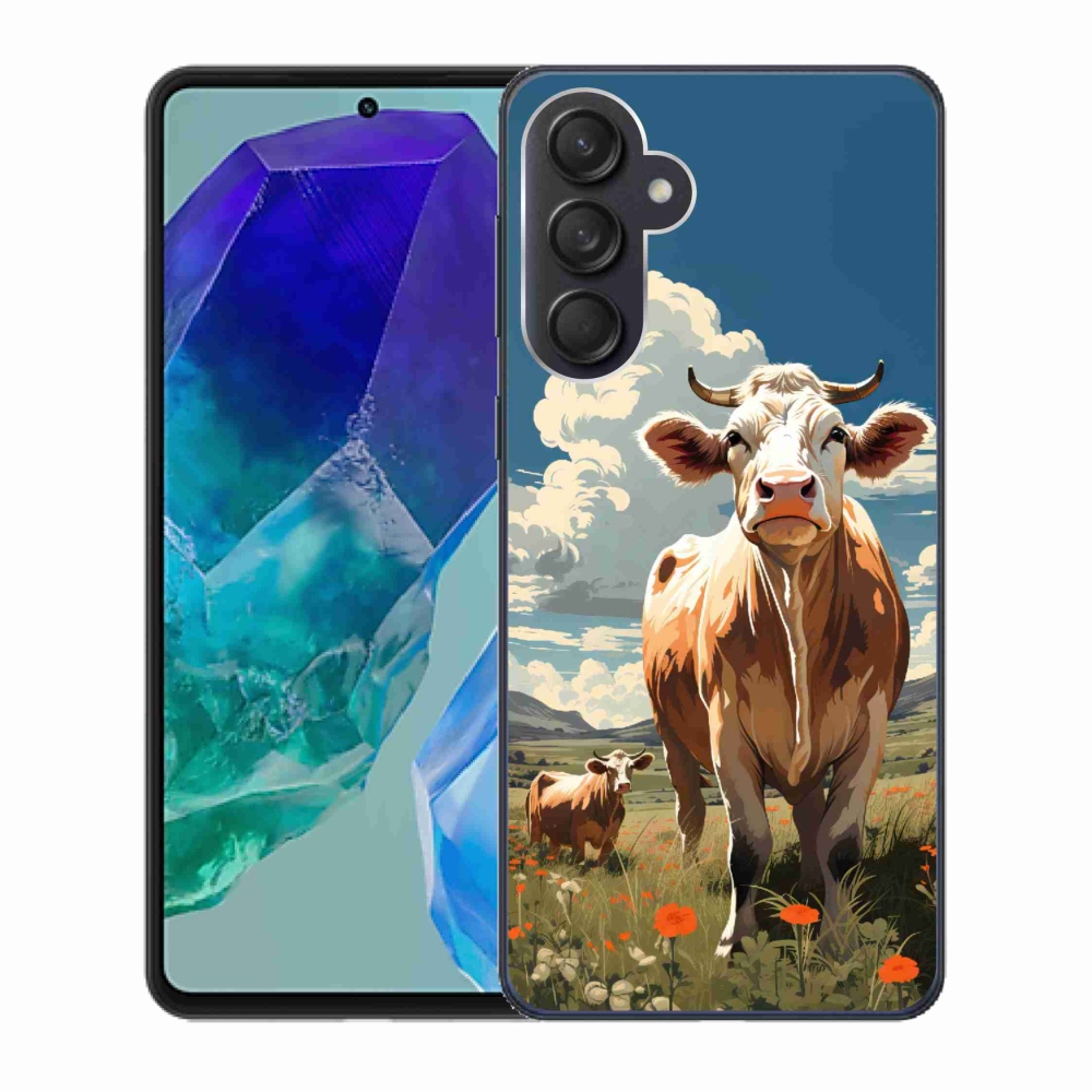 Zselés borítás mmCase Samsung Galaxy M55 5G - tehenek a réten
