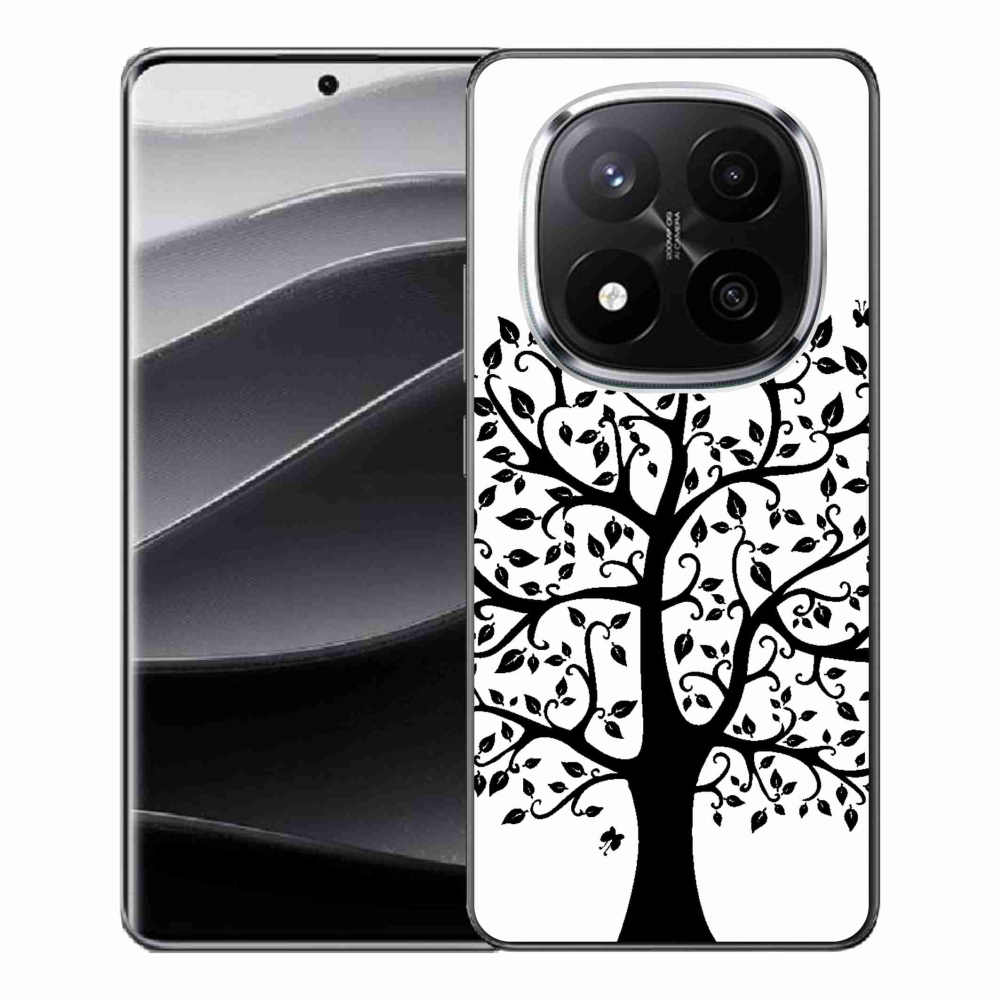 Gél borítás mmCase a Xiaomi Redmi Note 14 Pro+ 5G számára - fekete és fehér fa