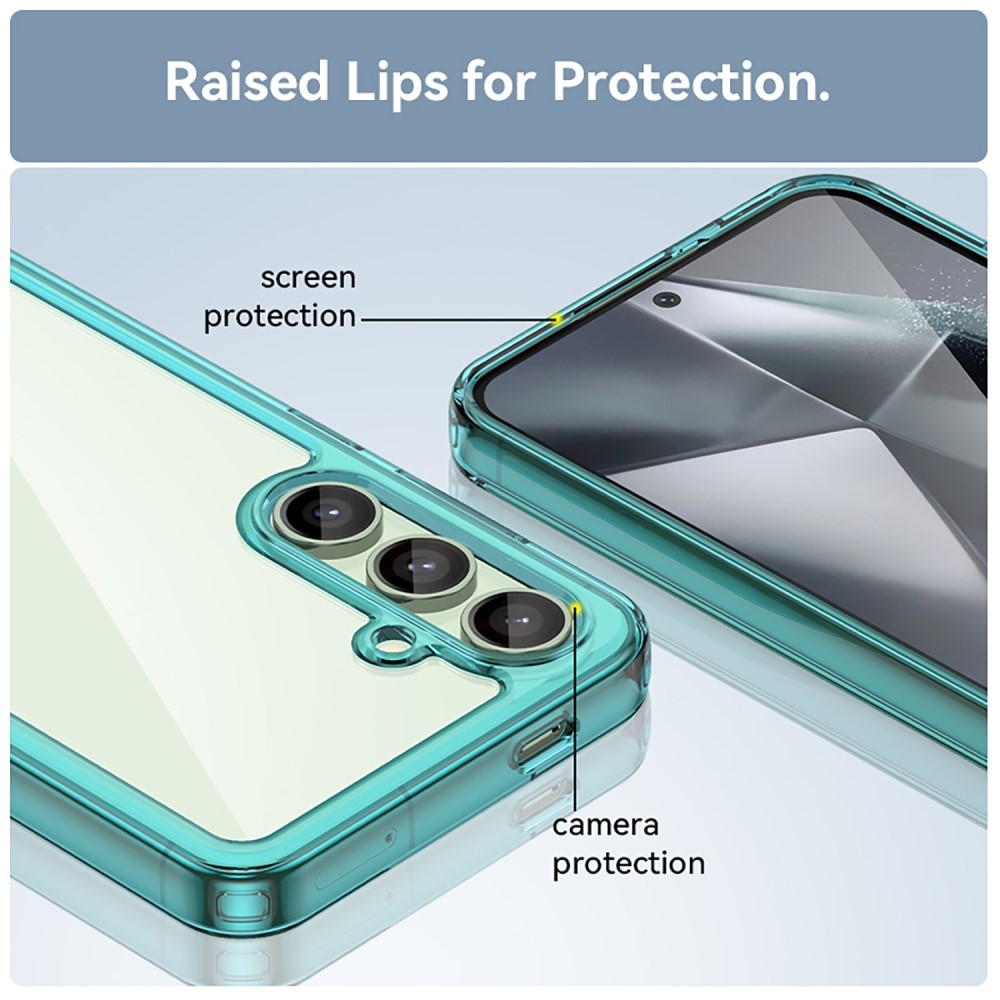 Gél tok fix hátlappal Samsung Galaxy S24 FE készülékhez - világoskék