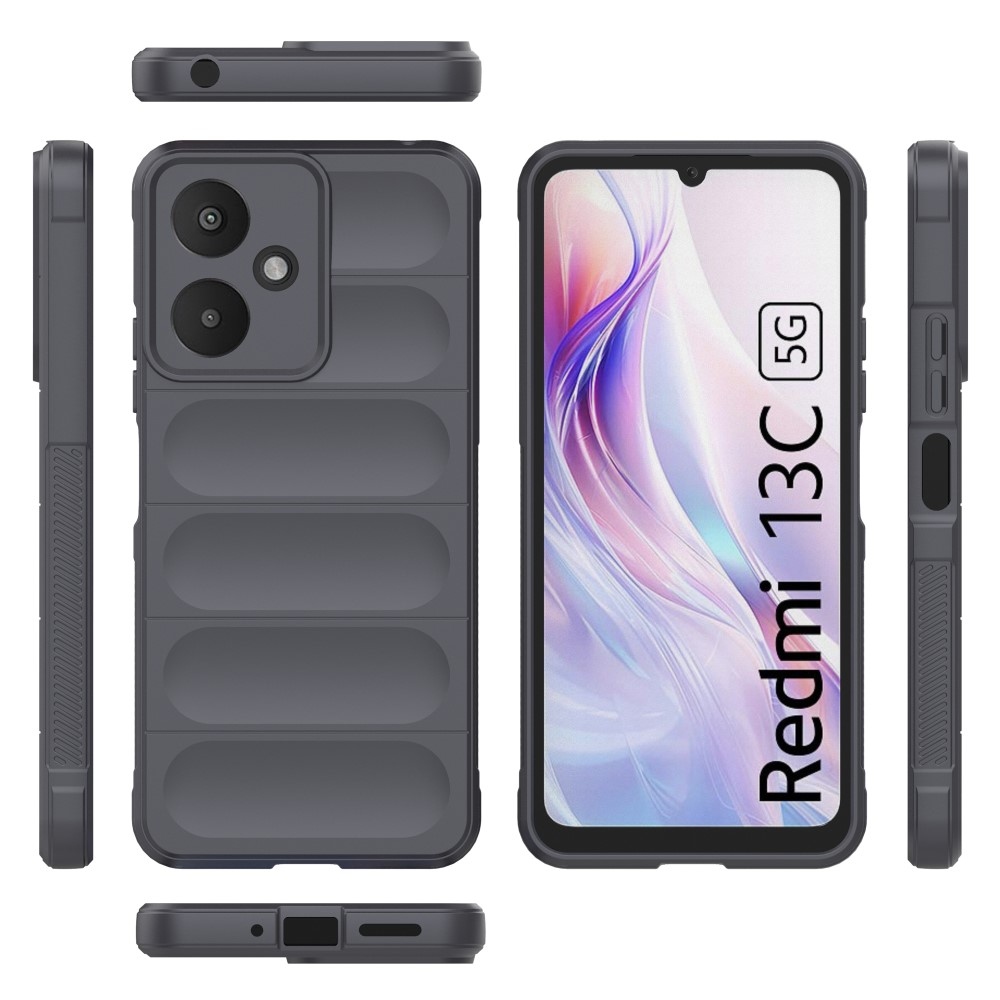 Rugg tartós zselés tok Xiaomi Redmi 13C 5G - sötétszürke