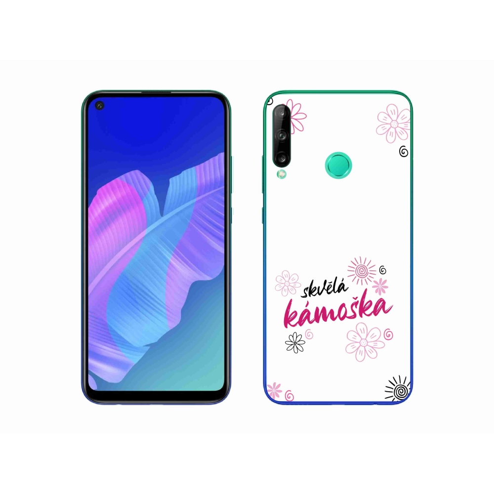 Gél borító mmCase a Huawei P40 Lite E - nagyszerű haver fehér háttérrel