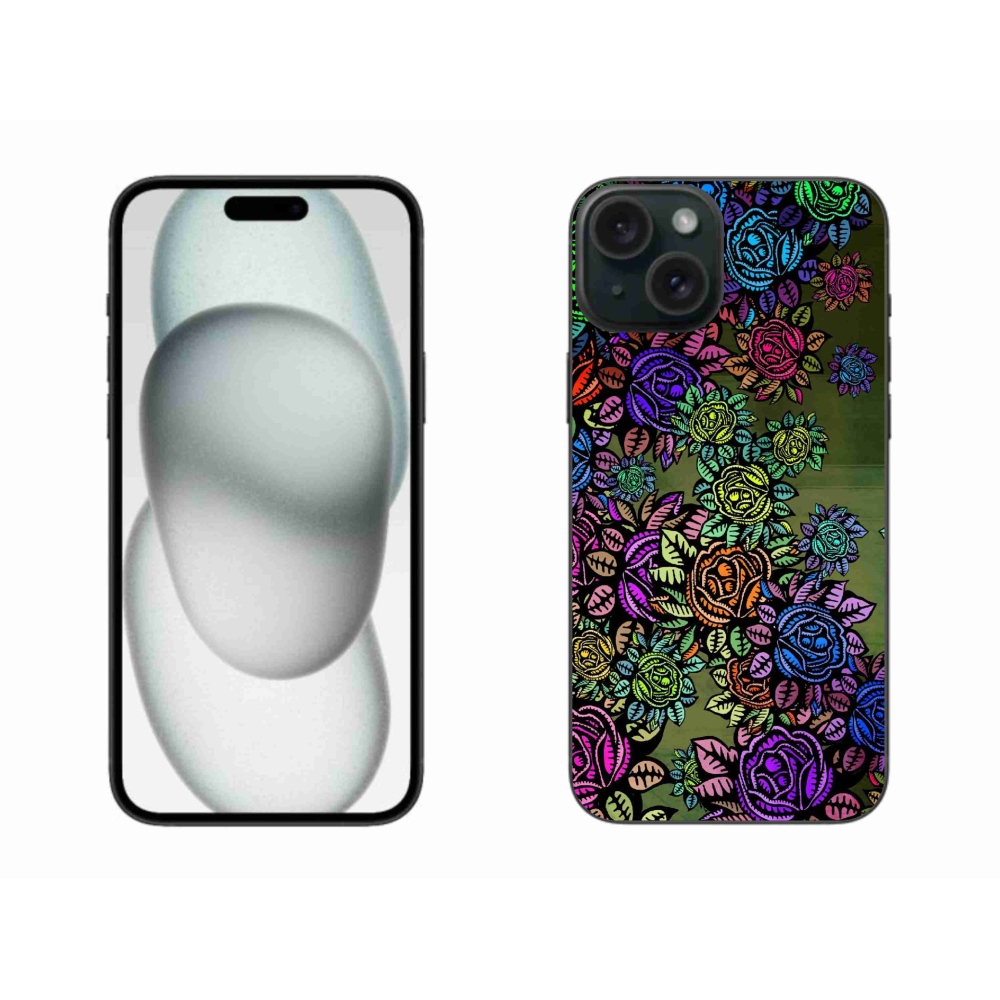 Gél borítás mmCase iPhone 15 Plus készülékhez - virágok 6