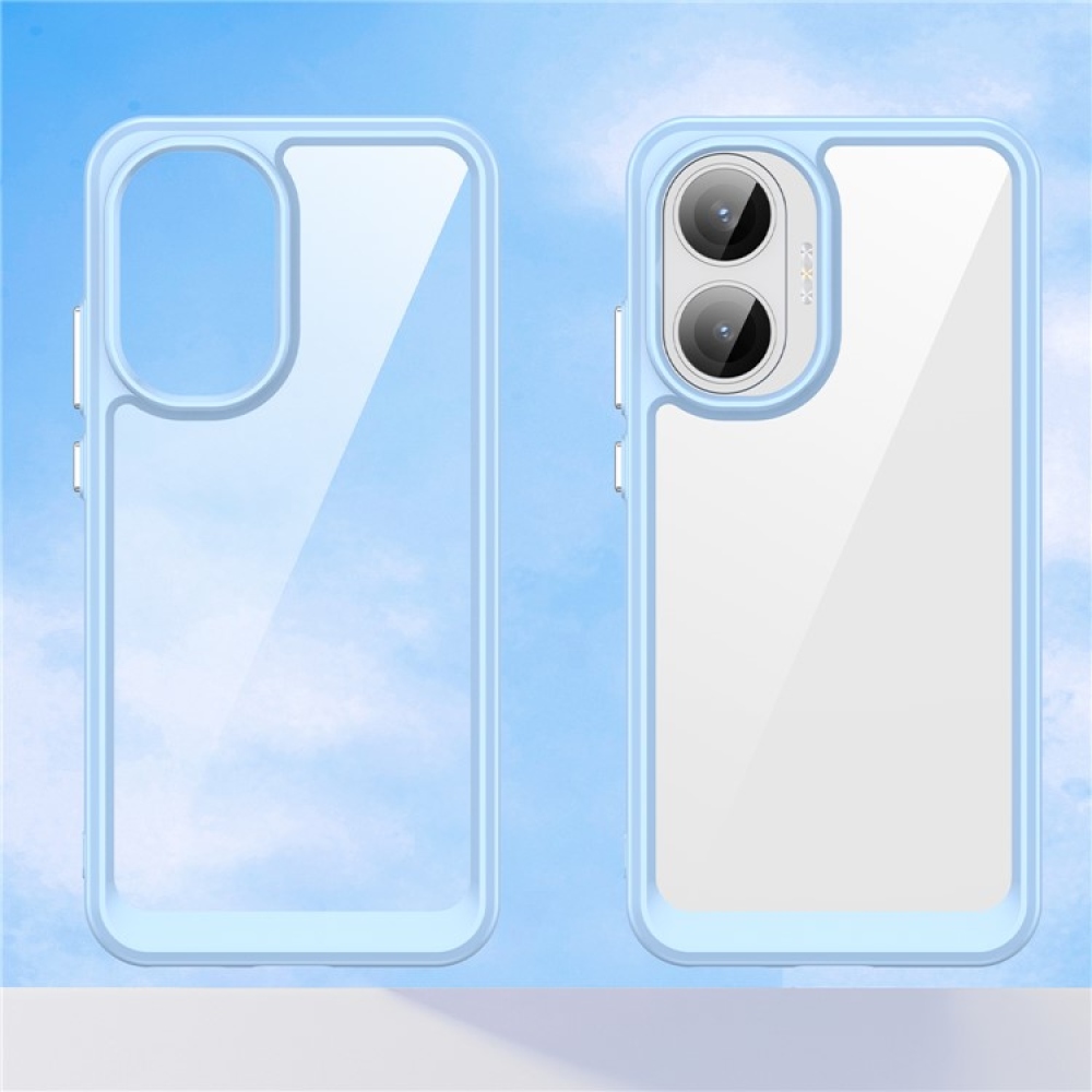 Gél tok fix hátlappal Xiaomi Poco F7 5G-hez - kék