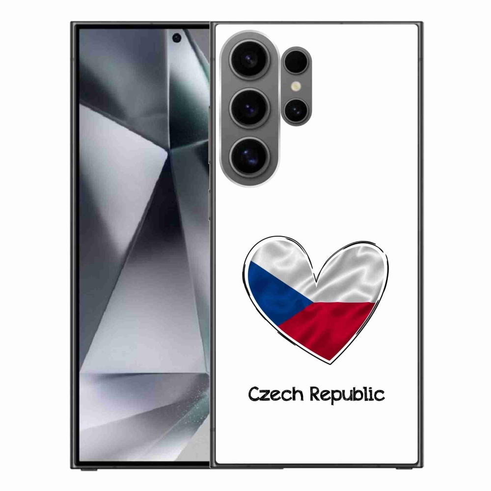 Gél védőhuzat mmCase Samsung Galaxy S24 Ultra - zászló szív fehér háttérrel