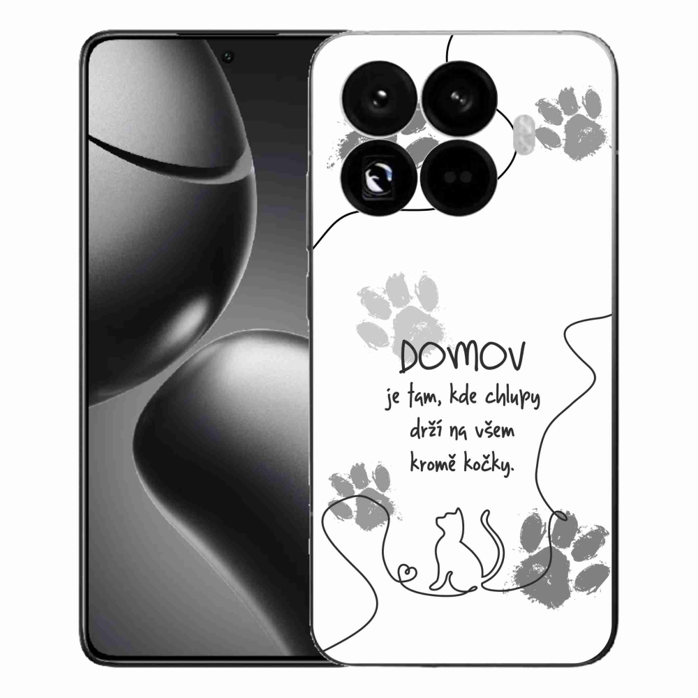 Gél borítás mmCase a Xiaomi 15T Pro számára - macska motívum fehér háttérrel