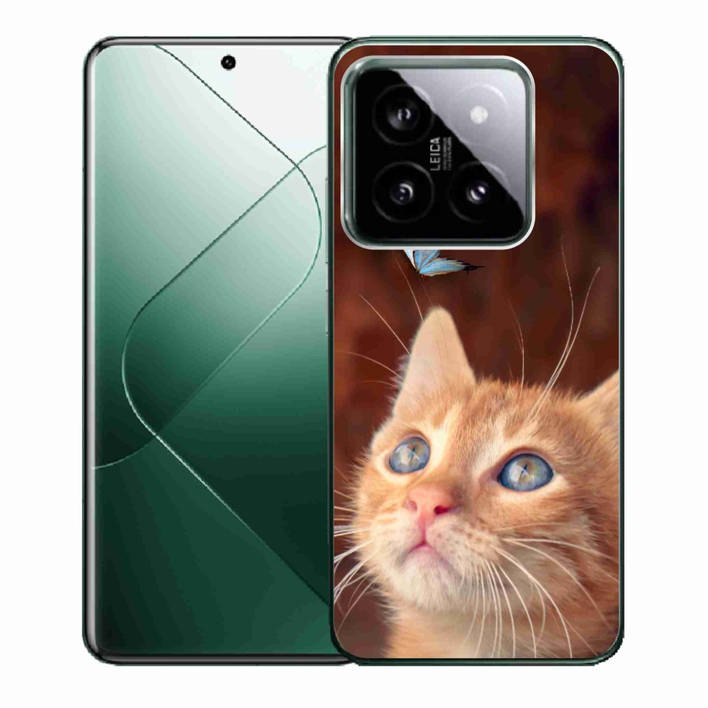 Gél borítás mmCase a Xiaomi 14-hez - pillangó és cica