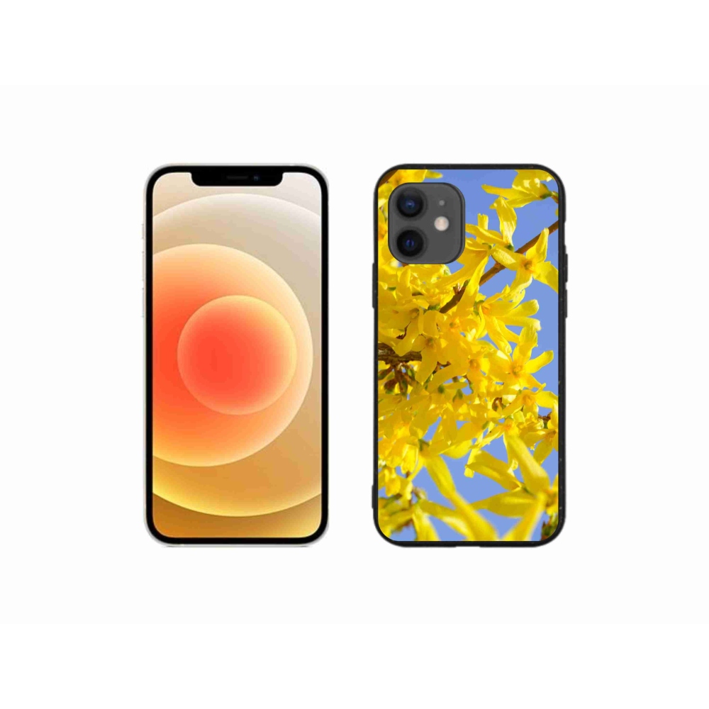 Gél borítás mmCase iPhone 12 mini készülékhez - sárga virágok