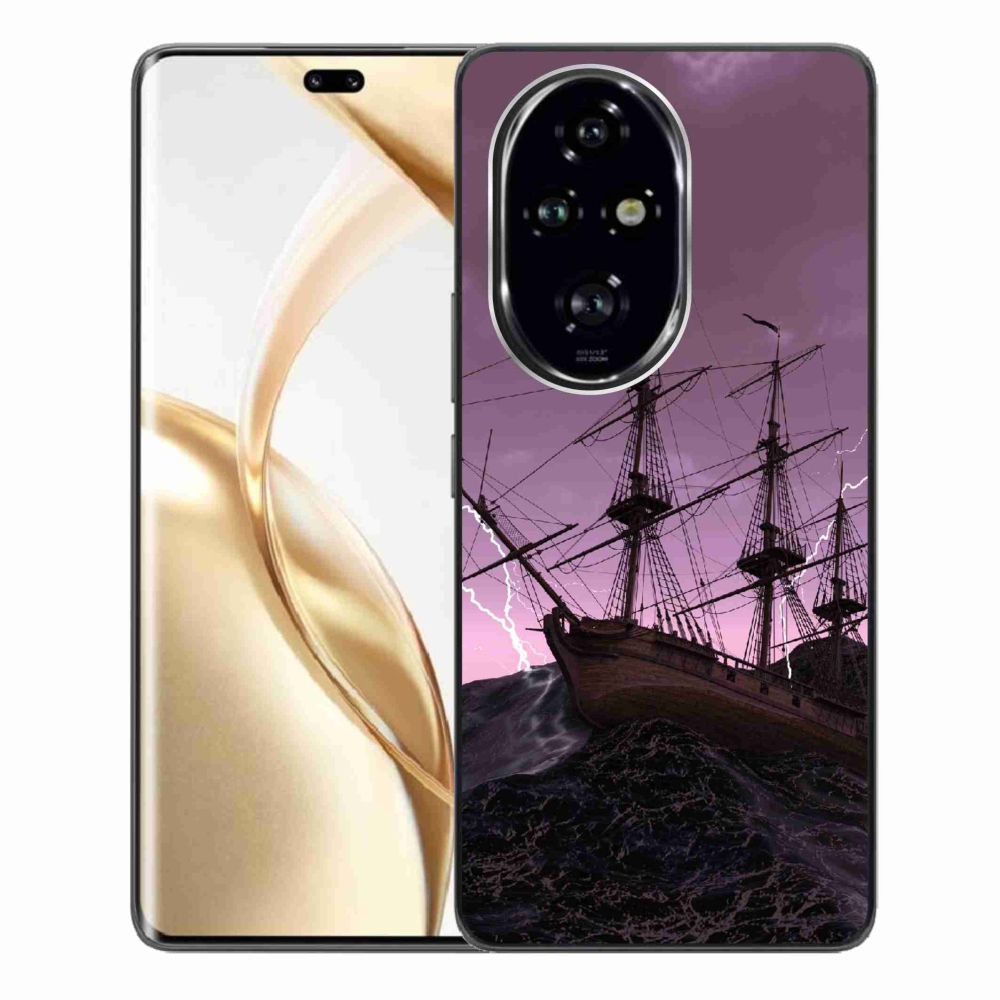 Zselés borítás mmCase a Honor 200 Pro 5G számára - hajó a viharban