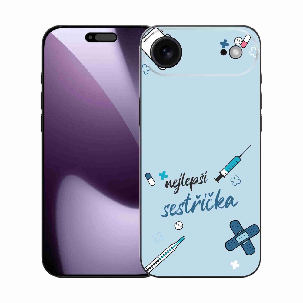 Gél borítás mmCase iPhone 17 Air készülékhez - legjobb kishúg kék háttérrel