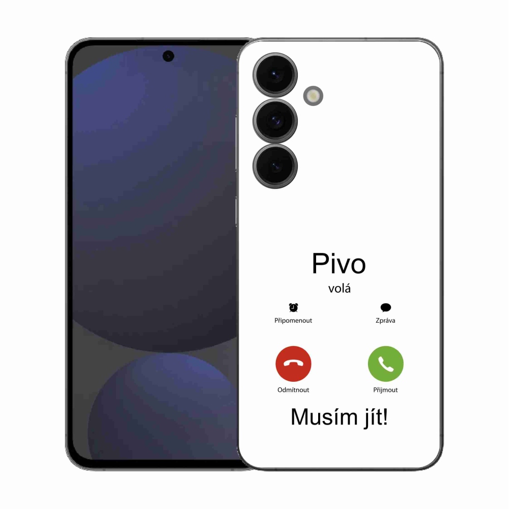 Gél borító mmCase Samsung Galaxy S25 FE - sör hívások fehér háttérrel