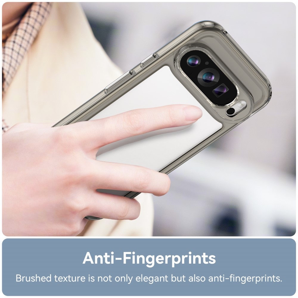 Gél tok kemény hátlappal a Google Pixel 9/9 Pro számára - szürke