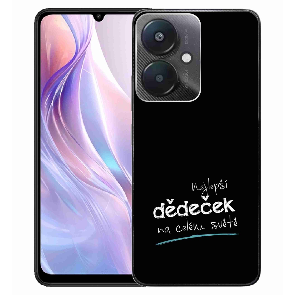 Gél borító mmCase a Xiaomi Redmi 13C 5G - a legjobb nagypapa 3 fekete háttérrel