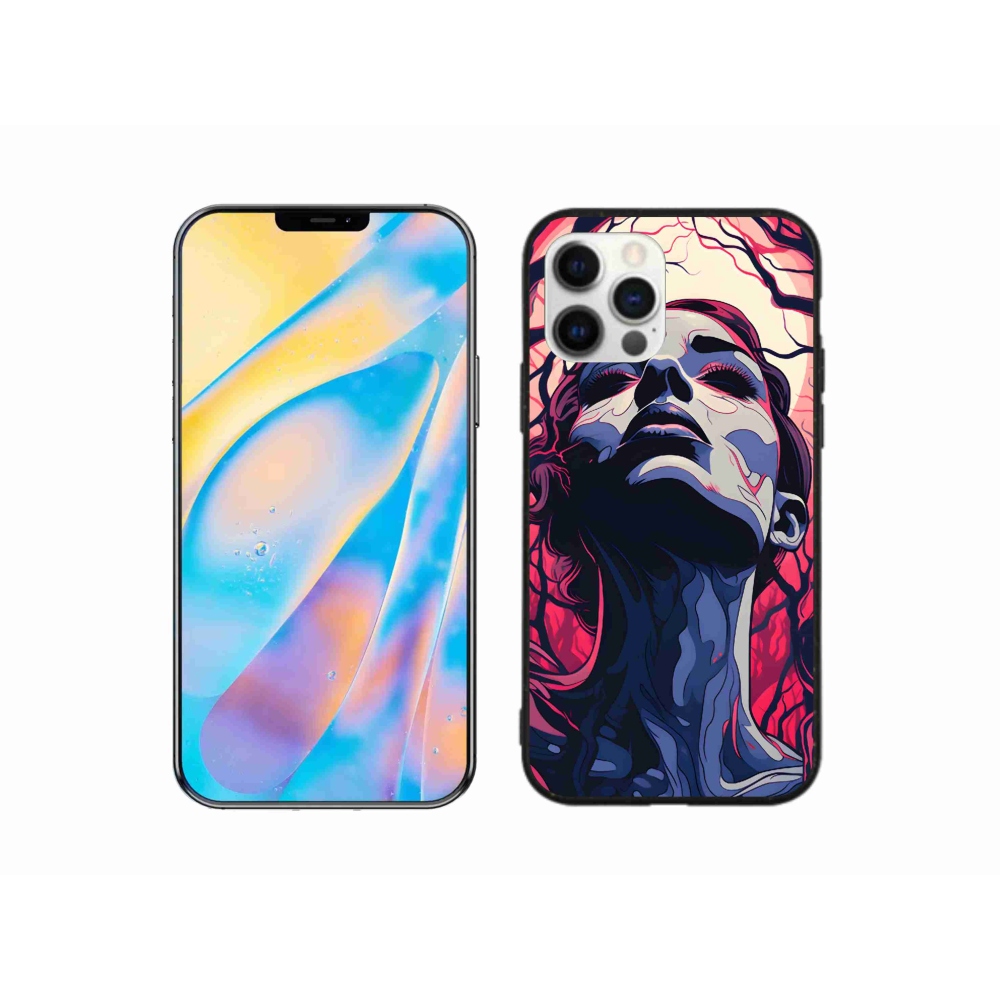 Gél borítás mmCase iPhone 12 Pro készülékhez - absztrakt arc