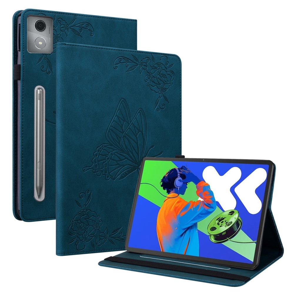 Pillangó táblagép tok Lenovo Idea Tab Pro 12.7 - kék