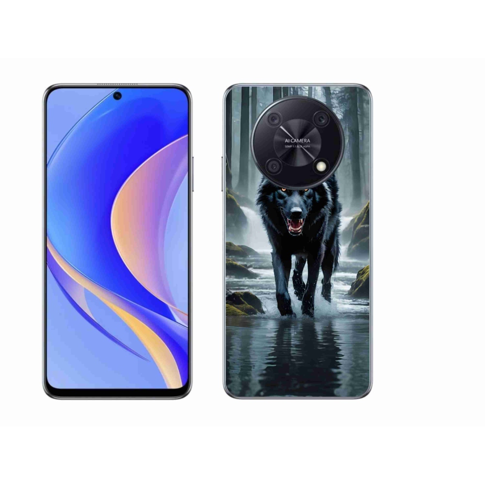 Gél borítás mmCase a Huawei Nova Y90 készülékhez - fekete farkas