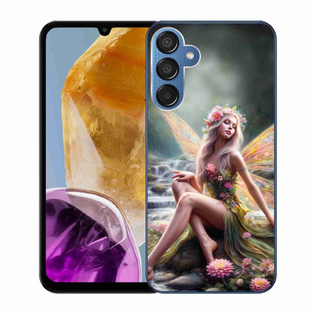 Zselés borítás mmCase Samsung Galaxy M15 5G - pillangó nő 1