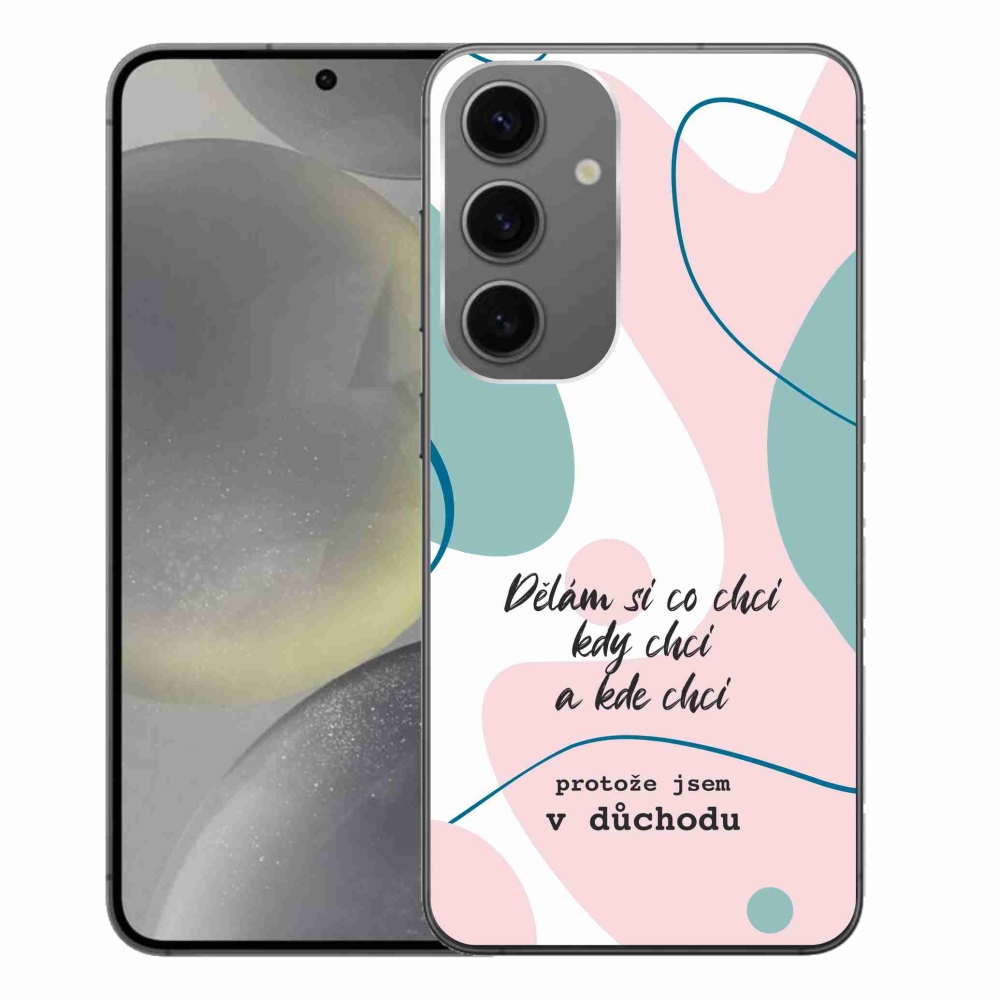 Gél borító mmCase Samsung Galaxy S24+ készülékhez - vicces szöveg 10 fehér háttér