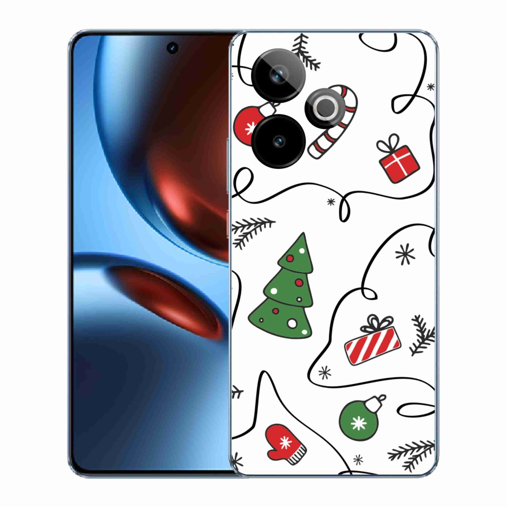 Rugalmas zselés tok mmCase képpel a Realme GT 7 5G/GT 7T 5G számára - Karácsonyi motívumok