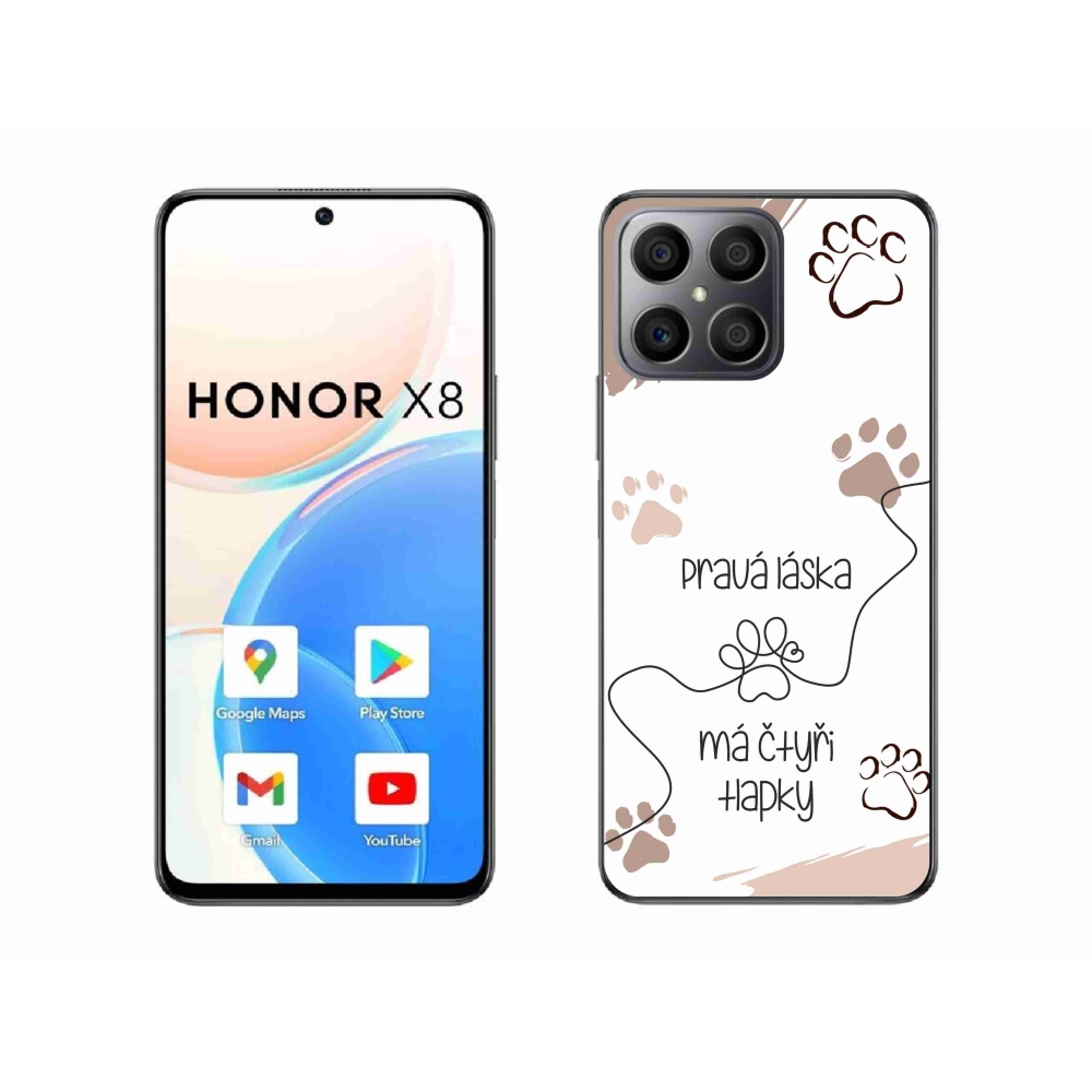 Gél borítás mmCase a Honor X8 4G készülékhez - kutyamotívum 1 fehér háttér