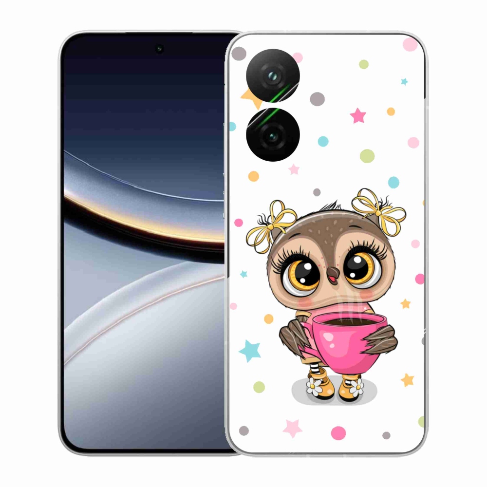 Gél borító mmCase a Xiaomi Poco F7 5G számára - rajzfilm bagoly