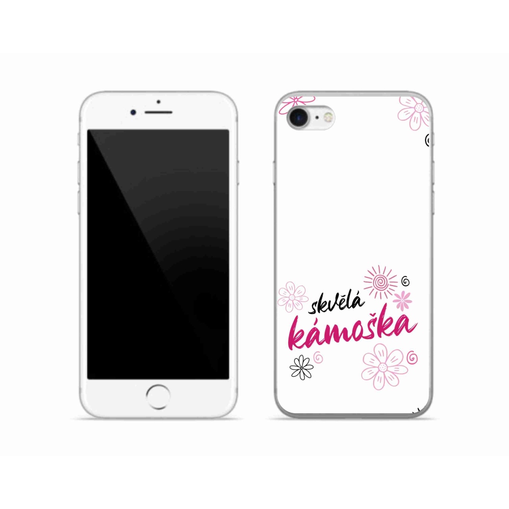 Gél borítás mmCase iPhone SE (2020) - nagyszerű barát fehér háttérrel