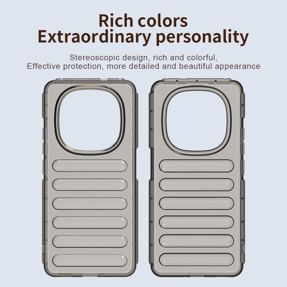 Csíkos tartós borító Xiaomi Redmi Note 14 Pro+ 5G - szürke