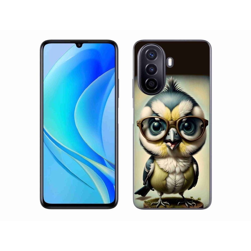 Gél borítás mmCase a Huawei Nova Y70-hez - kölyök szemüveggel