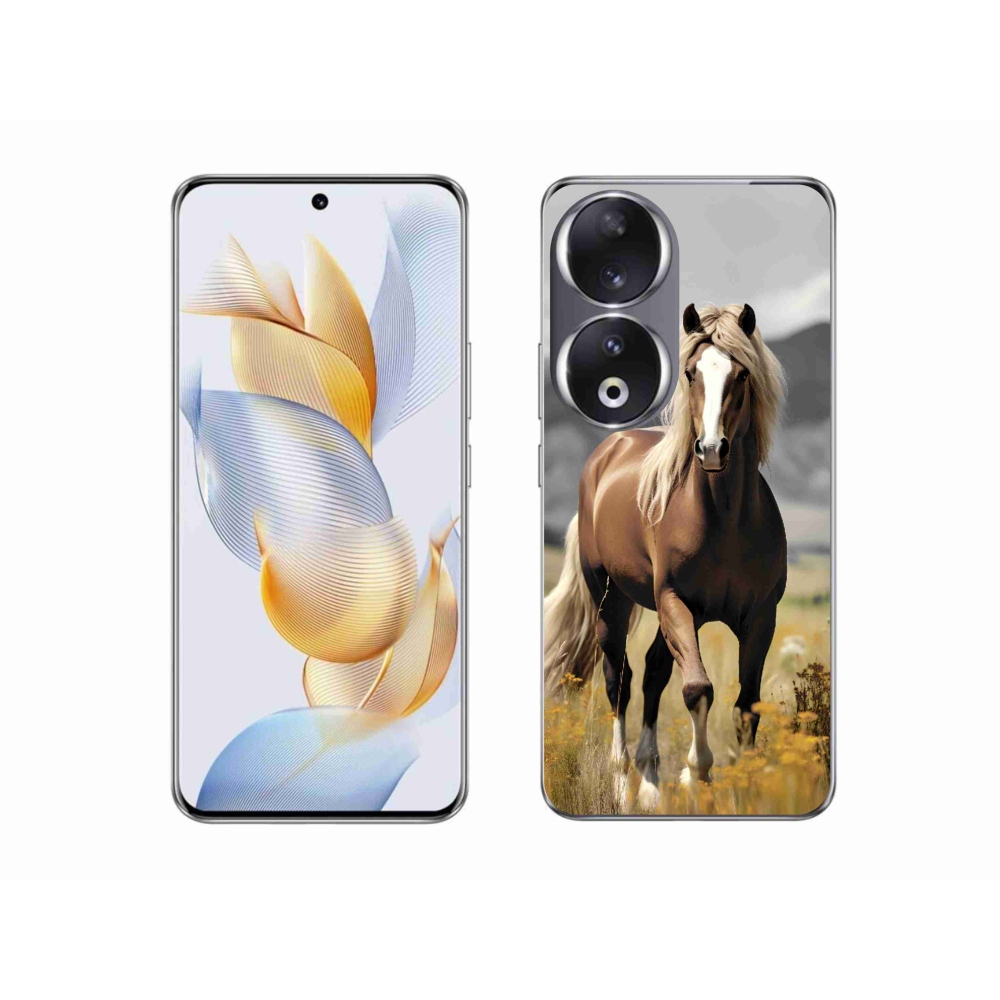 Zselés tok mmCase a Honor 90-hez - barna ló 1