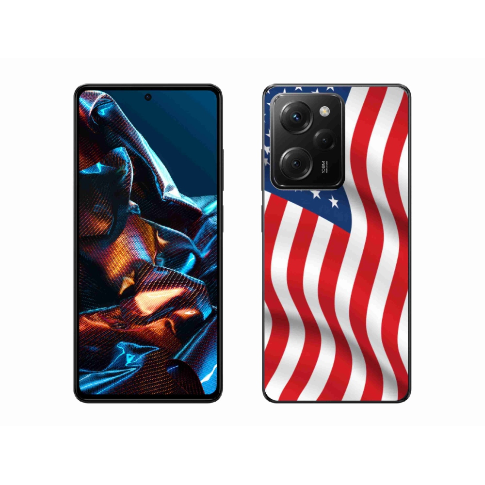 Gél borító mmCase a Xiaomi Poco X5 Pro 5G számára - amerikai zászló
