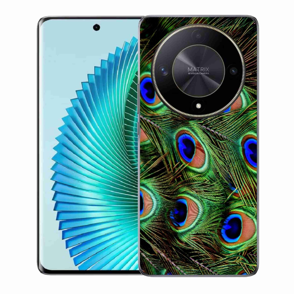 Zselés borítás mmCase a Honor Magic 6 Lite 5G számára - pávatoll