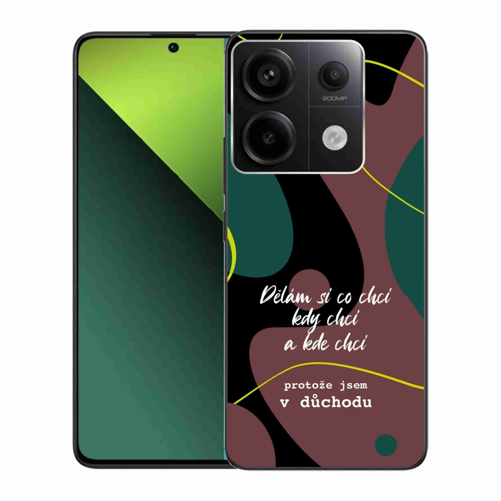 Gél borító mmCase a Xiaomi Redmi Note 13 Pro 5G/Poco X6 5G számára - vicces szöveg 10 fekete háttér