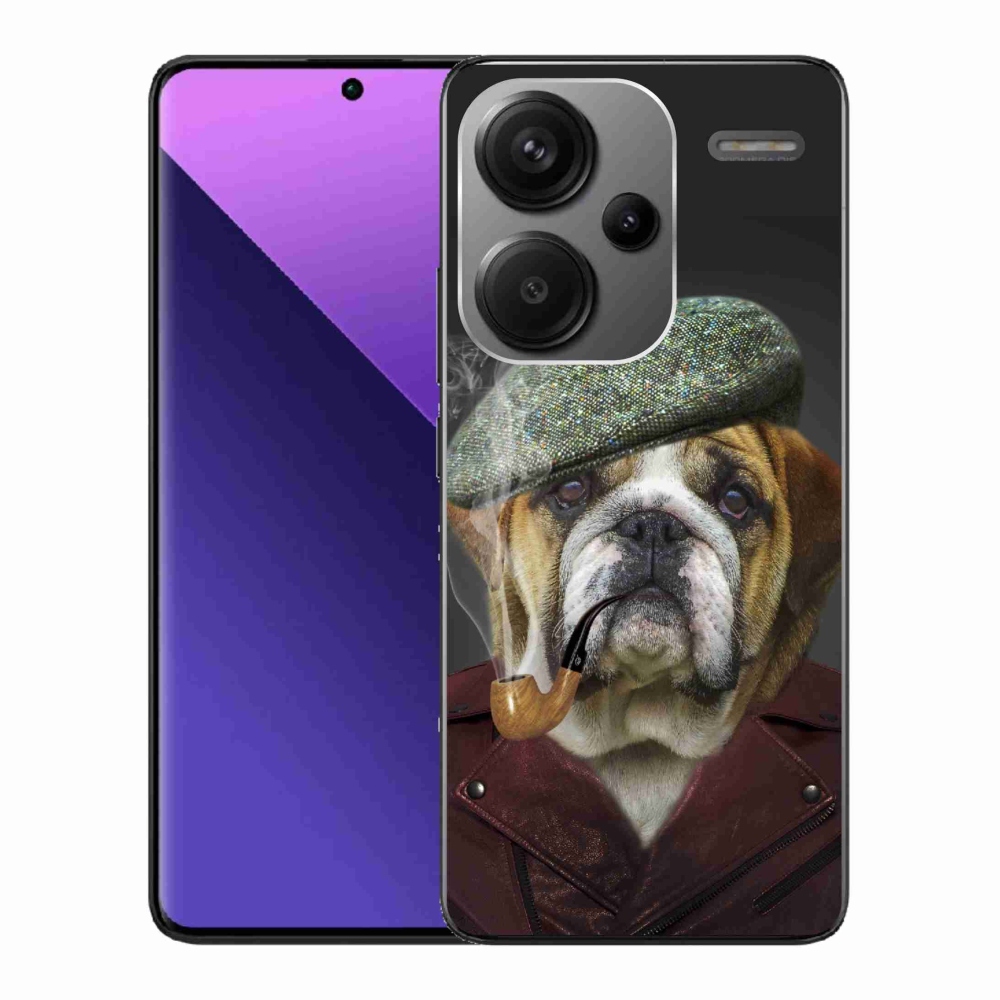 Gél borítás mmCase a Xiaomi Redmi Note 13 Pro+ 5G számára - kutya csővel