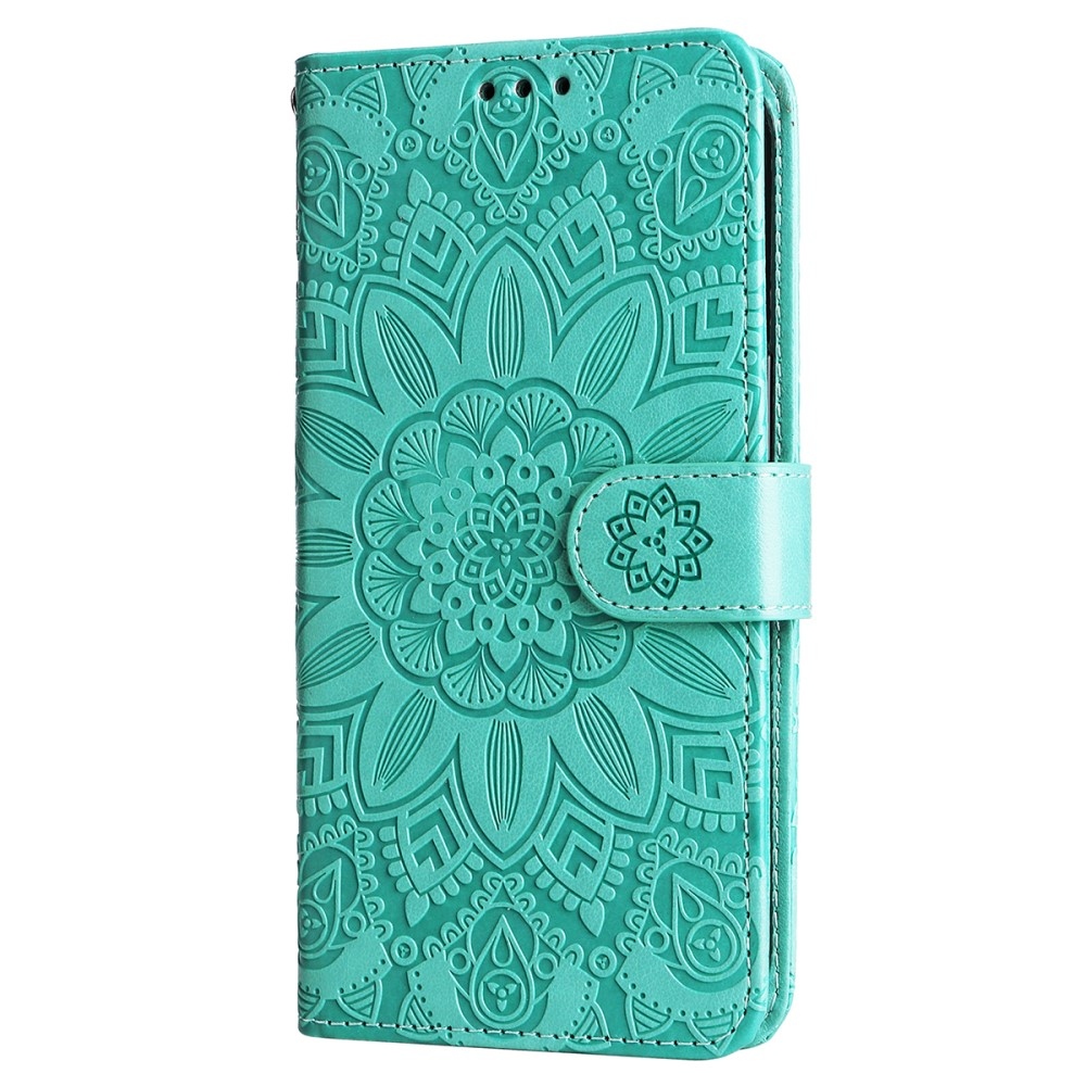 Napraforgó könyvtáska a Realme 14 Pro+ 5G készülékhez - teal színű